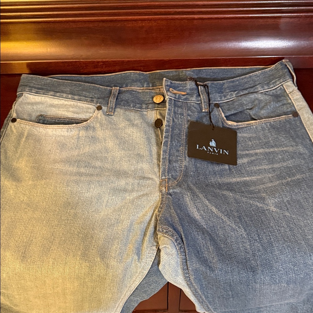 Lanvin Dual-Tone Denim Jeans Size 34 NWT